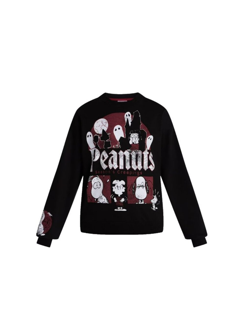 Peanuts And Friends Womens XL Halloween Seasons Creepings Graphic Fleece Hoodie